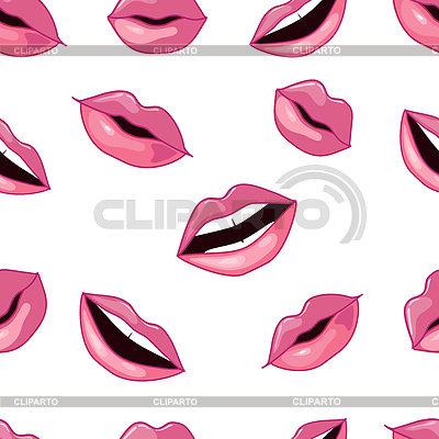 Labios de color rosa Modelo inconsútil | Ilustración vectorial de stock |ID 5507703