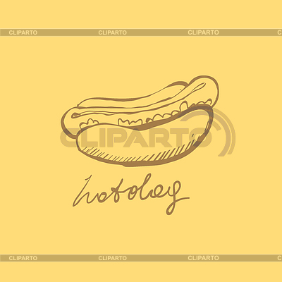 Хотдог Handdrawn | Векторный клипарт |ID 5534909
