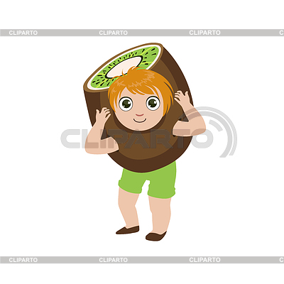 Junge gekleidet als Kiwi | Stock Vektorgrafik |ID 5786739