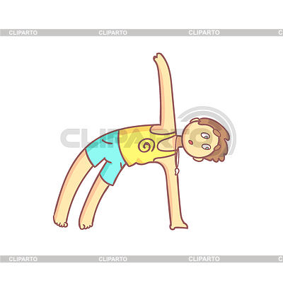 Hombre En Tabla lateral de la yoga | Ilustración vectorial de stock |ID 5808653