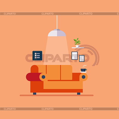Living room Flat style | Stock Vector Graphics |ID 5840037