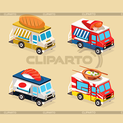 Food Truck Designs. Коллекция с | Векторный клипарт |ID 5841988