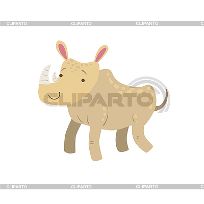 Rhino Stilisierte Childish Drawing | Stock Vektorgrafik |ID 5861702