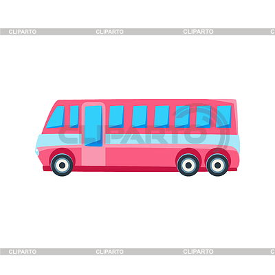 Rosa Public Bus Spielzeug Nettes Auto-Symbol | Stock Vektorgrafik |ID 5889861