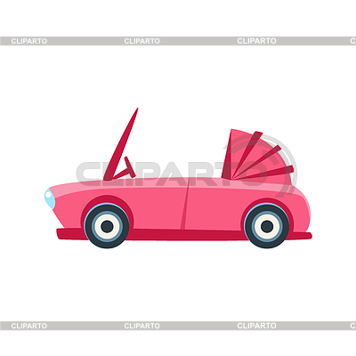 Pink Cabriolet Toy Cute Car Icon | Stock Vector Graphics |ID 5889889