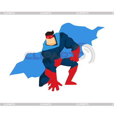 Superhéroe en acción, la silueta en diferentes poses | Ilustración vectorial de stock |ID 5904028
