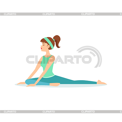 Una sola pierna Rey Pigeon Eka Pada Rajakapotasana | Ilustración vectorial de stock |ID 6041678