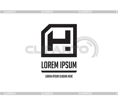 Diseño del monograma H Logo | Ilustración vectorial de stock |ID 5961866