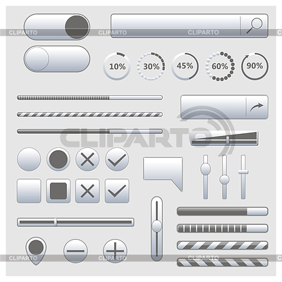 Conjunto de elementos de la web, | Ilustración vectorial de stock |ID 5950515