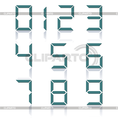 Un conjunto de números, | Ilustración vectorial de stock |ID 5953426
