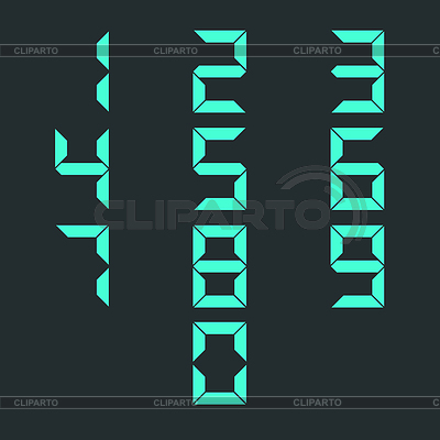Un conjunto de números, | Ilustración vectorial de stock |ID 5956764