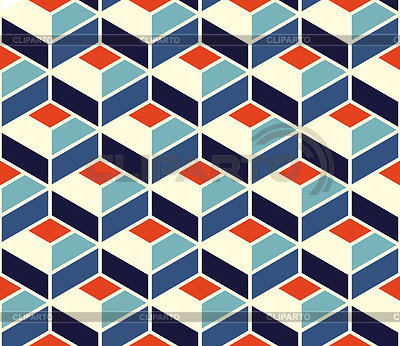 Sin fisuras diseño de relleno geométrica en azul y Orang | Ilustración vectorial de stock |ID 6014278
