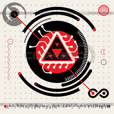 El extracto futurista de Techno Símbolos extranjero logotipo. HUD | Ilustración vectorial de stock |ID 6014597